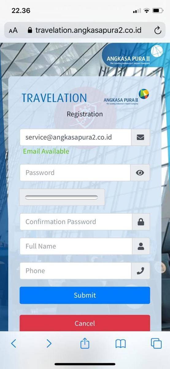 Aplikasi Travelation. (Dok.AP II)