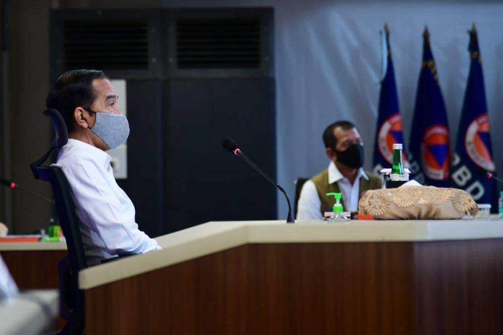 Presiden Jokowi saat mengunjungi Gedung BNPB pada Rabu, 10 Juni 2020 (Dok. Biro Pers Kepresidenan)