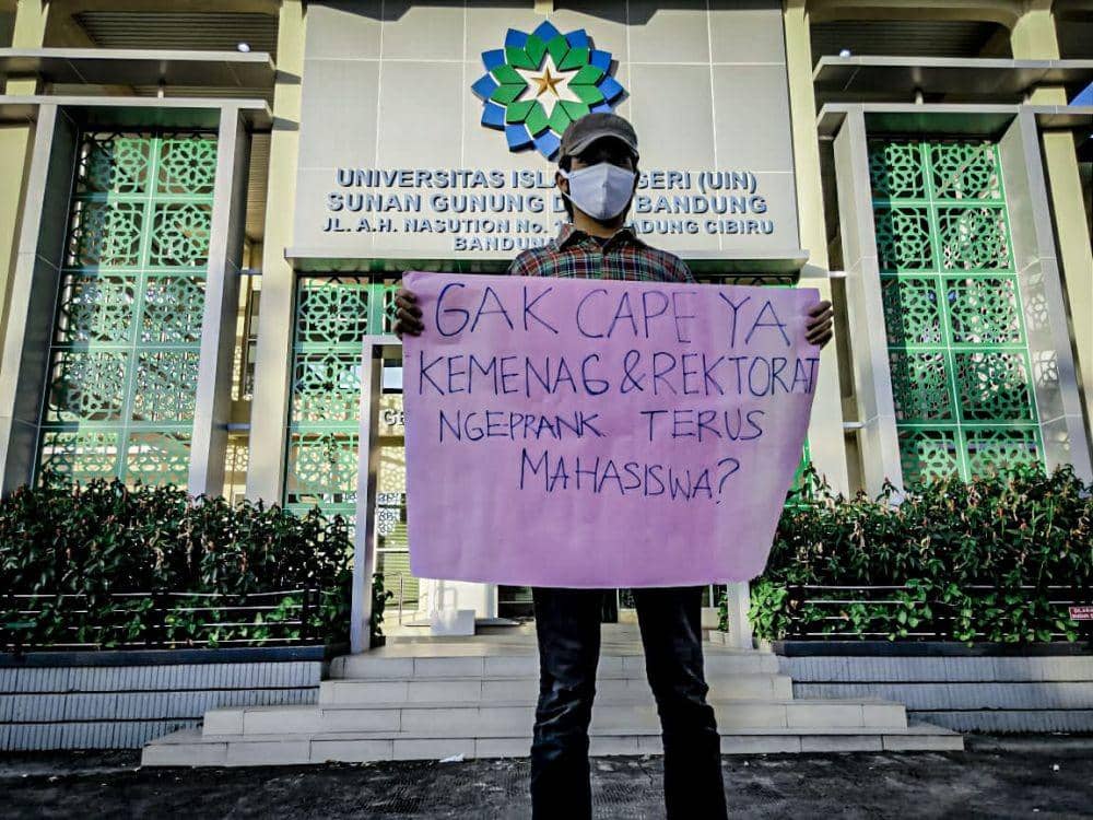 Mahasiswa UIN Bandung: Gak Cape Ya, Kemenag & Rektorat Ngeprank Terus