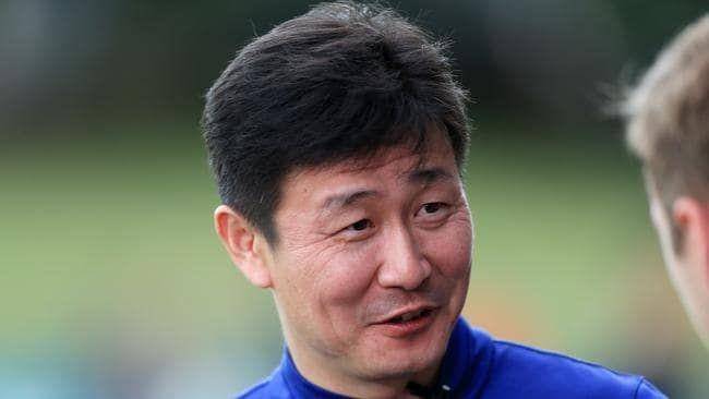 Hao Haidong kala menghadiri pemusatan latihan Timnas Tiongkok di Brisbane Park, Australia, media 2015 lalu. Josh Woning/The Australian.com
