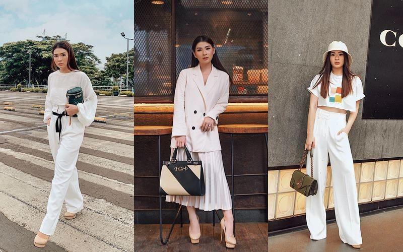 10 Ide Tampil Berkelas dengan Outfit Putih ala Anastasia Siantar