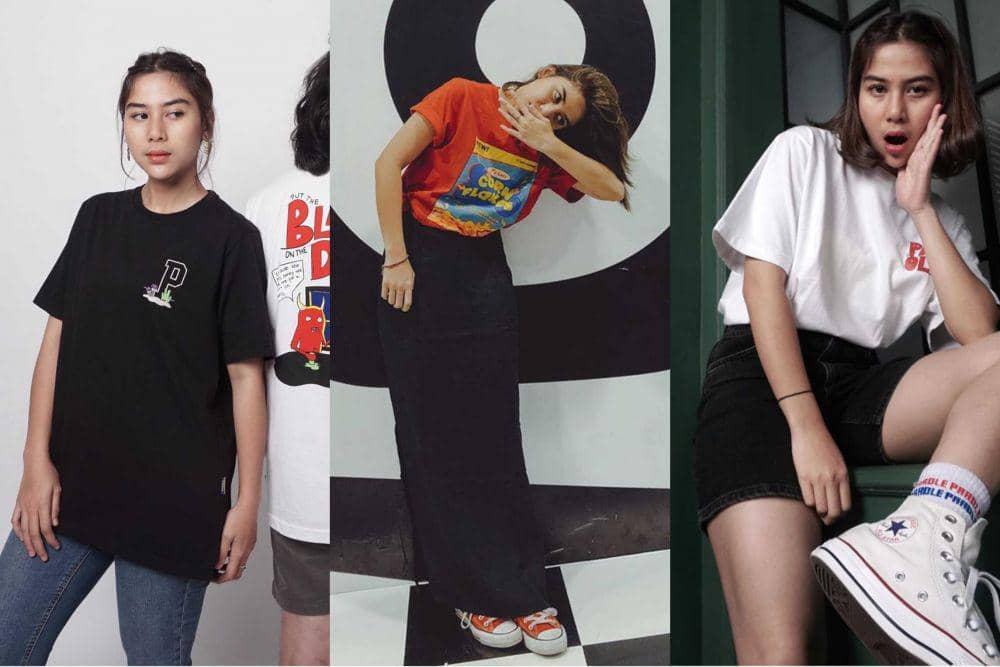 10 Ide Outfit Pakai Kaos ala Adinda Thomas, Gaya Minimalis & Kece!