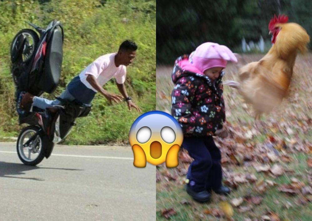 20 Foto Sedetik Sebelum Kejadian Apes yang Bikin Ngilu, Pasti Sakit!