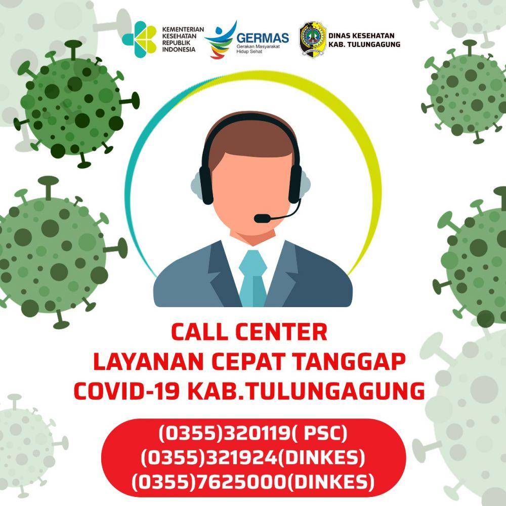 Call Center penanganan COVID-19 Tulungagung. Pemkab Tulungagung