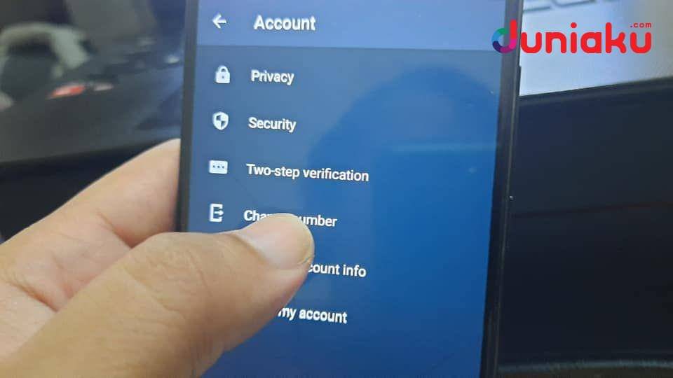 Pengaturan akun WhatsApp. duniaku.com/Adhitya Daniel
