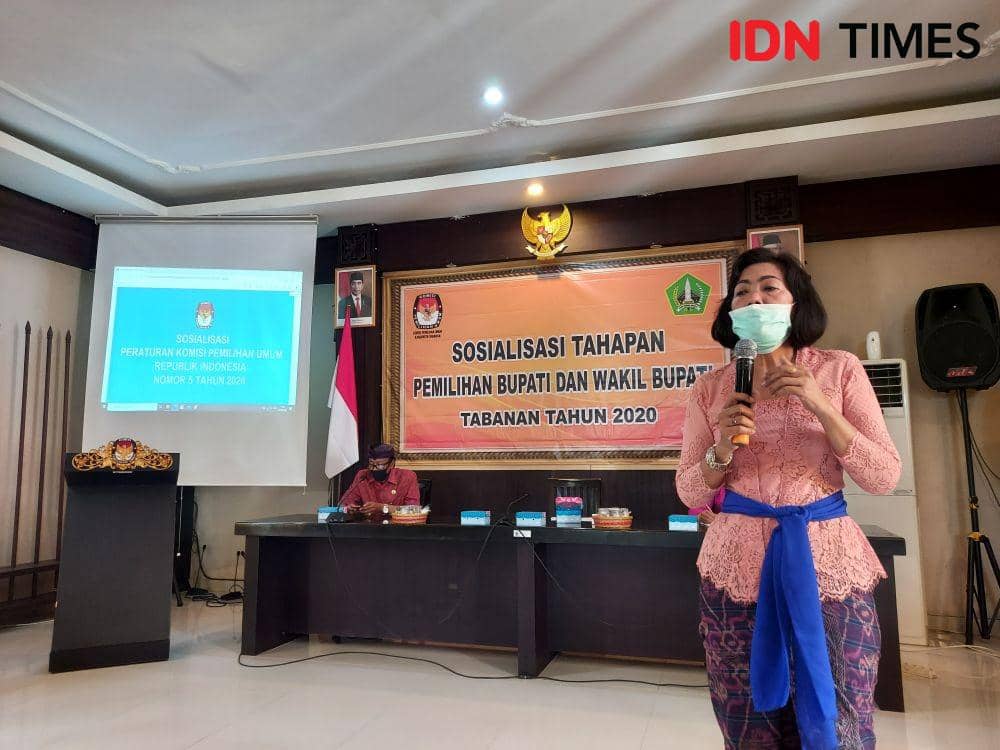 Sosialisasi tahapan Pilkada Tabanan 2020, Kamis (18/6) (IDNTimes/Wira Sanjiwani)