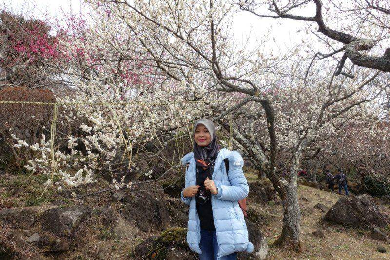 Foto Sawitri di Jepang. Dok. Humas UGM