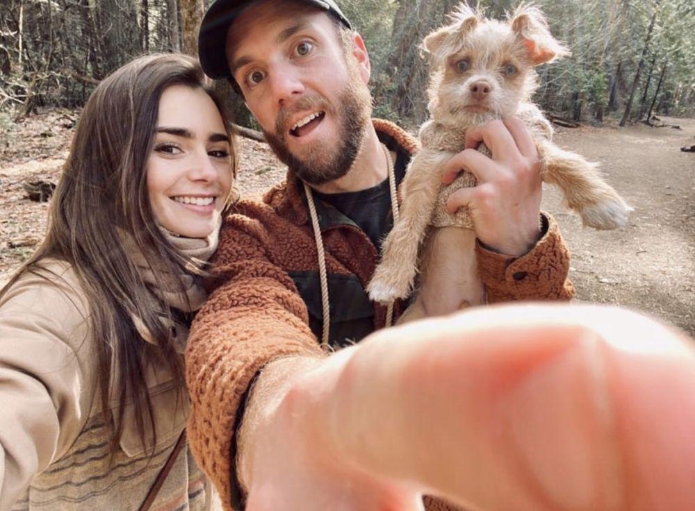 9 Potret Kebersamaan Lily Collins dan Charlie McDowell, Mesra Abis!