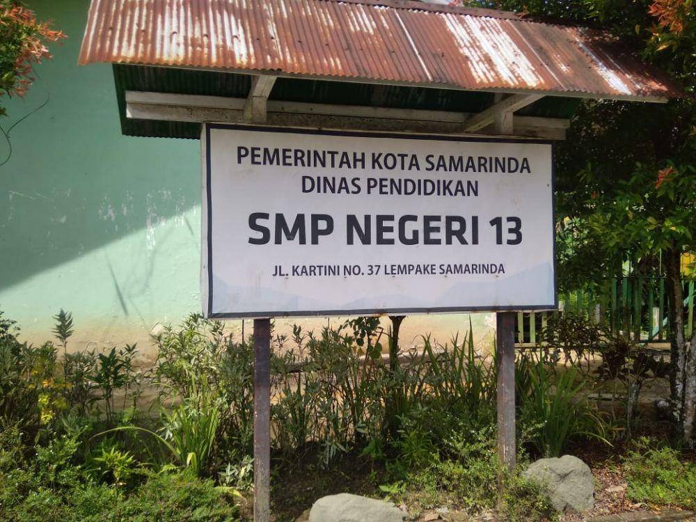SMP 13 Samarinda sangat memerlukan pemugaran di tengah ancaman longsor. (IDN Times/Istimewa)