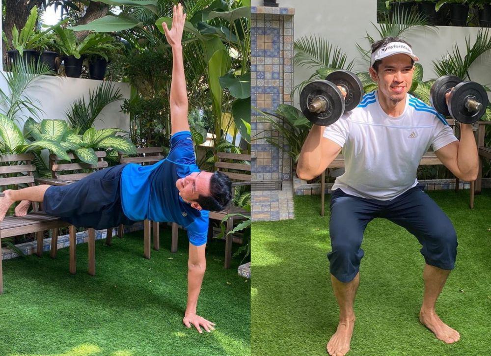 Tetap Produktif, 10 Potret Adrian Maulana Saat Berolahraga di Rumah
