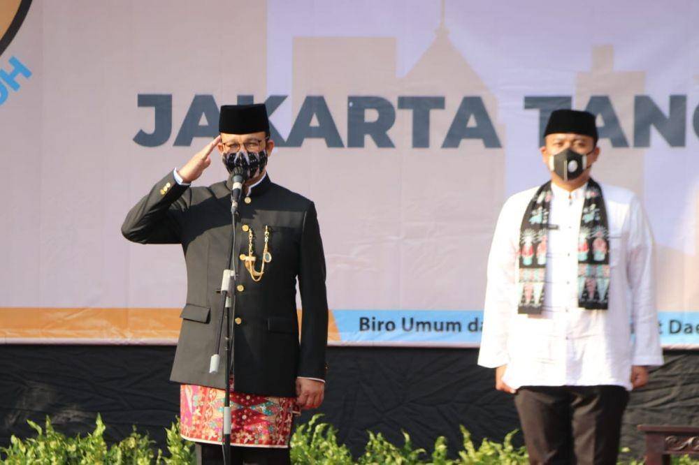 Gubernur DKI Jakarta Anies Baswedan saat HUT DKI ke-493 (Dok. Humas Pemprov DKI Jakarta)