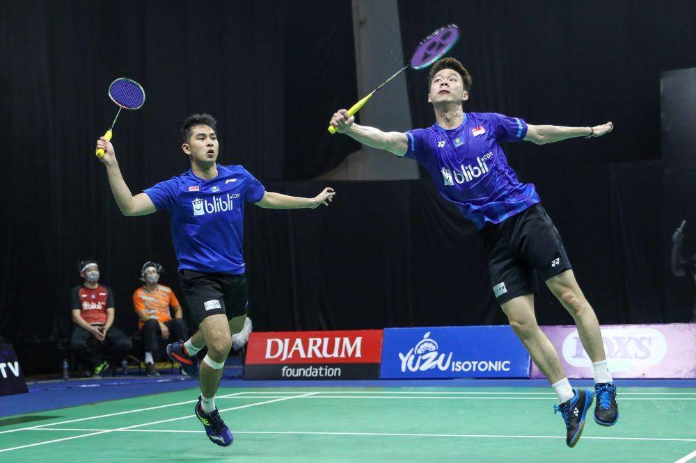 Kevin Sanjaya Sukamuljo/Moh Reza Pahlevi Isfahani di Mola TV PBSI Home Tournament (Dok. PBSI)