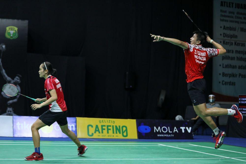 Zacharia Josiahno Sumanti/Hediana Julimarbela dalam Mola TV PBSI Home Tournament (Dok. PBSI)