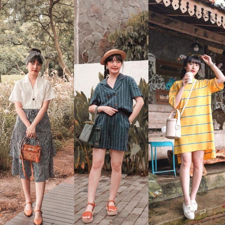 10 OOTD Tema Stripe Ala Vanessa Andrea, Menarik dan Gak Bosan!