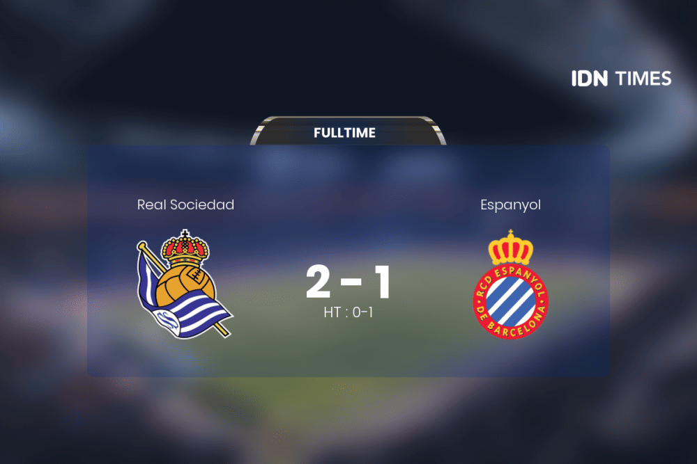 Secara Dramatis, Real Sociedad Akhirnya Tumbangkan Espanyol 2-1