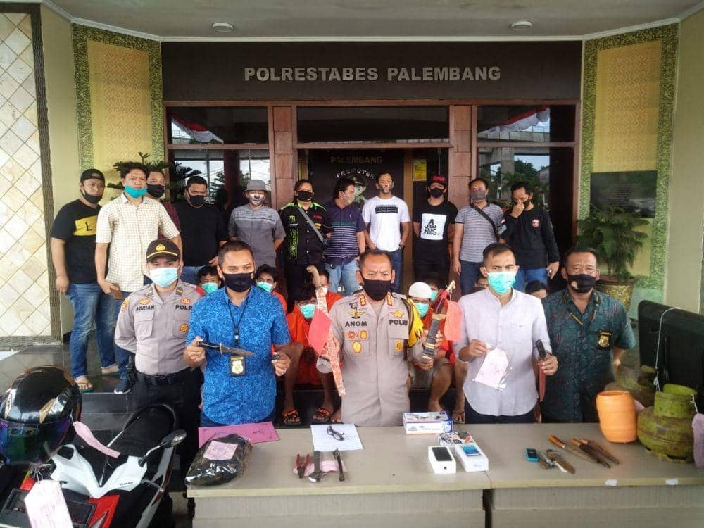 Polrestabes Palembang Amankan 15 Pelaku Kriminal Selama Sepekan