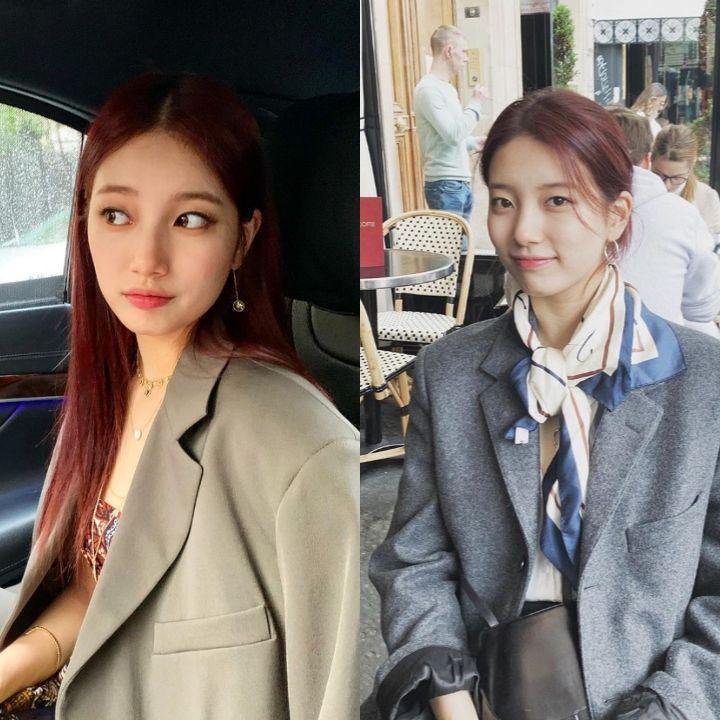 Aura Terpancar, 10 Potret Bae Suzy dengan Model Rambut Belah Tengah
