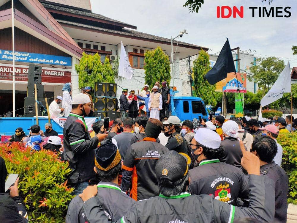 Aliansi Ormas di Balikpapan Demo Menolak RUU HIP