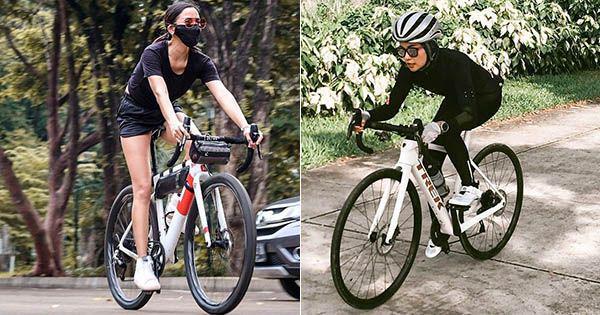 Duo Larasati, 10 Potret Adu Gaya Soraya dan Kirana saat Naik Sepeda