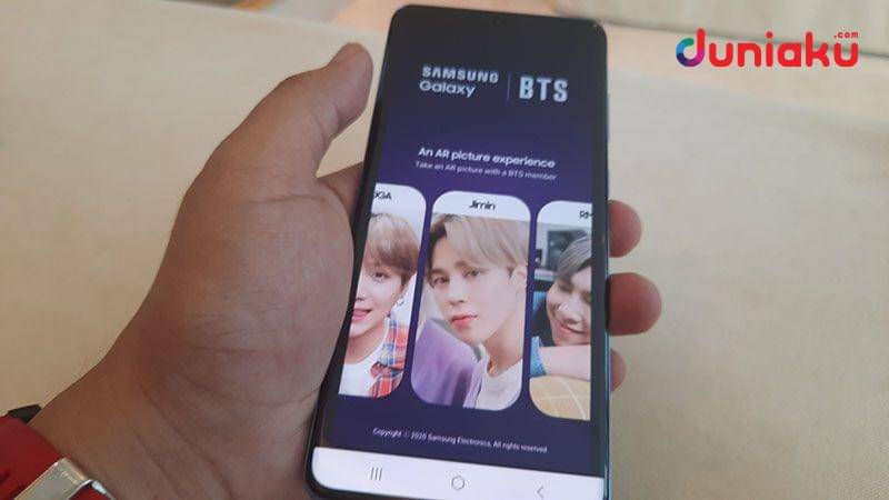 XR BTS Samsung S20+. duniaku.com/Adhitya Daniel