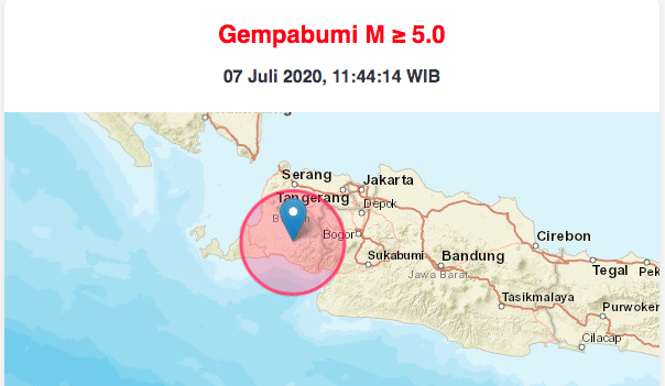 [BREAKING] Rangkasbitung Lebak Diguncang Gempa