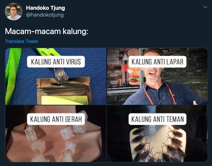 Saingi Kalung Antivirus COVID-19, 11 Kalung Kocak Versi Netizen