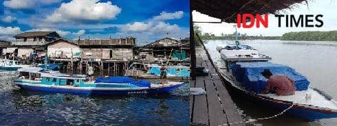 Jenis kapal digunakan oleh tiga korban warga PPU yang dikabarkan hilang (IDN Times/Ervan Masbanjar)
