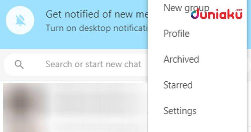 Pengaturan WhatsApp Web. duniaku.com/Adhitya Daniel