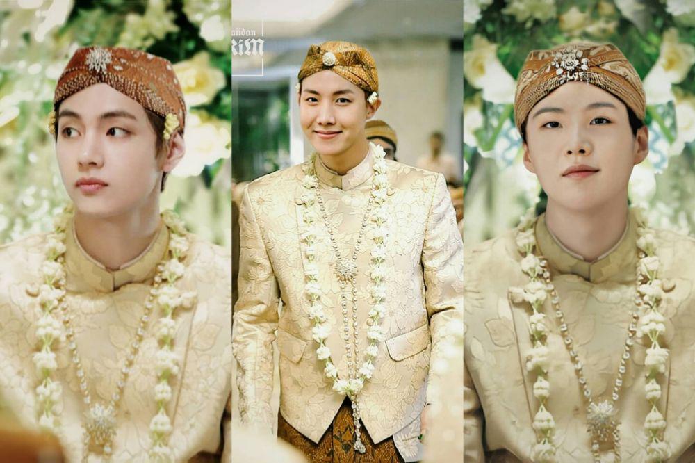 Bikin Halu, Ini 9 Foto Member BTS Jadi Pengantin Pria Lokal!