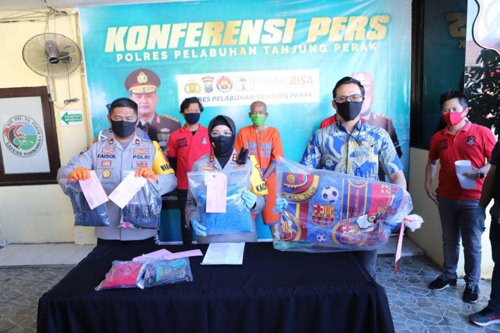 Konferensi pers kasus pencabulan anak, Jumat (10/7/2020). Dok Humas Polres Tanjung Perak