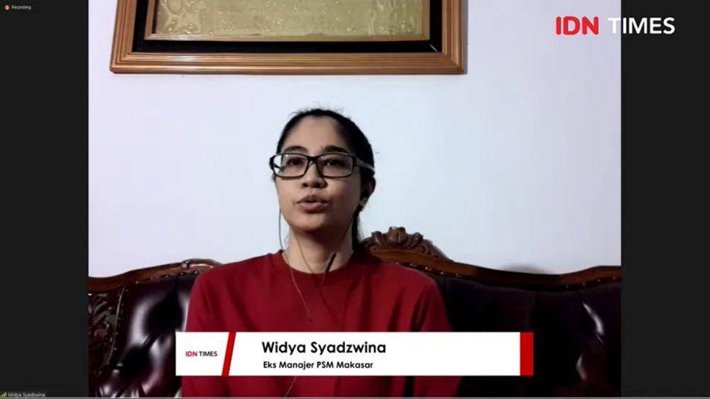 Mantan manager PSM Makssar, Widya Swadzwina dalam Webinar IDN Times (YouTube.com/IDN Times)