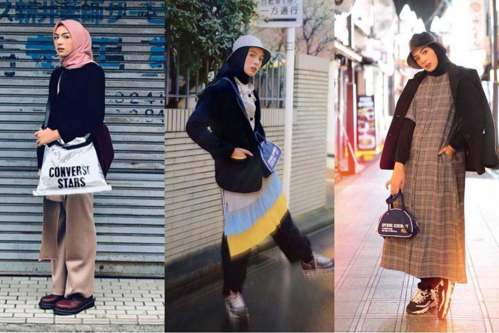 10 Inspirasi OOTD Hijab Street Style ala Bella Attamimi, Stylish Abis!