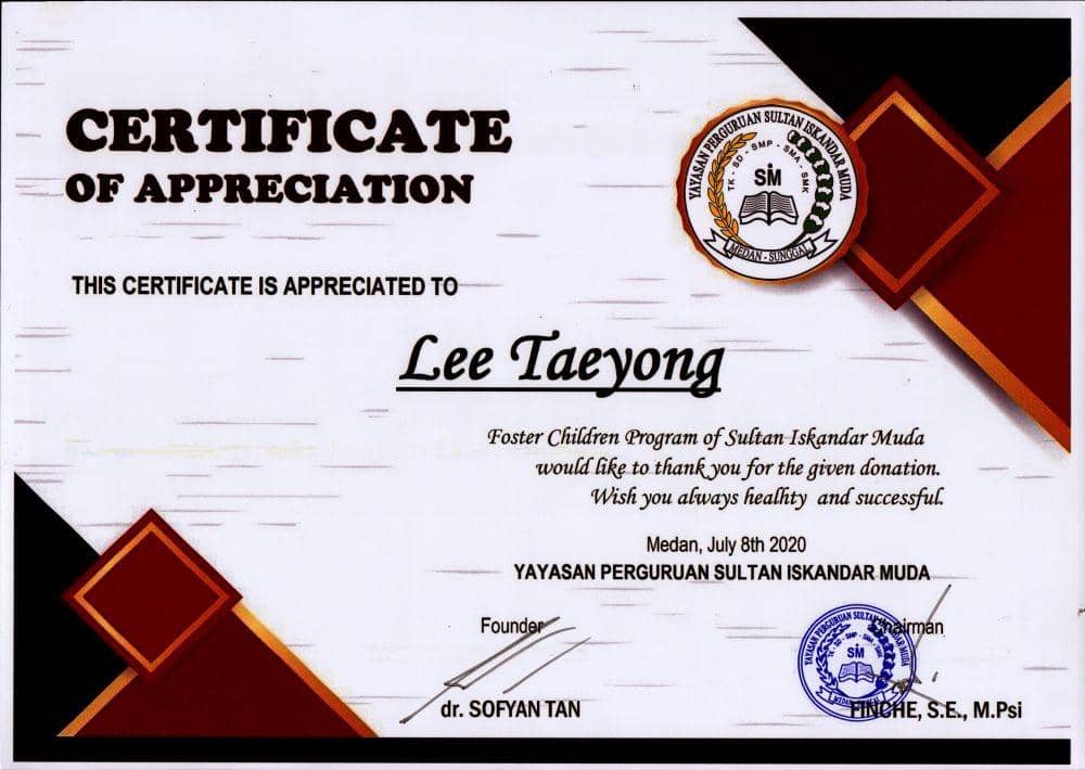 Project sosial TyongF Indonesia dalam merayakan HUT NCT Taeyong  (Dok.IDN Times/TaeyongProject)