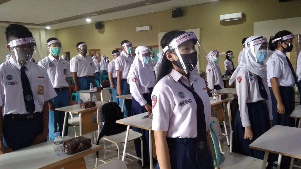 Siswa SMA Tulungagung Ikuti Pembukaan MPLS Daring, Wajib Pakai Masker