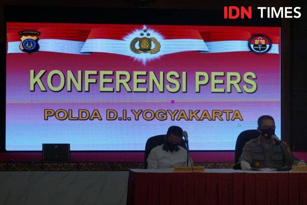 Konferensi pers Operasi Pekat Progo 2020 di Mapolda DIY, Senin (13/7/2020). IDN Times/Tunggul Damarjati