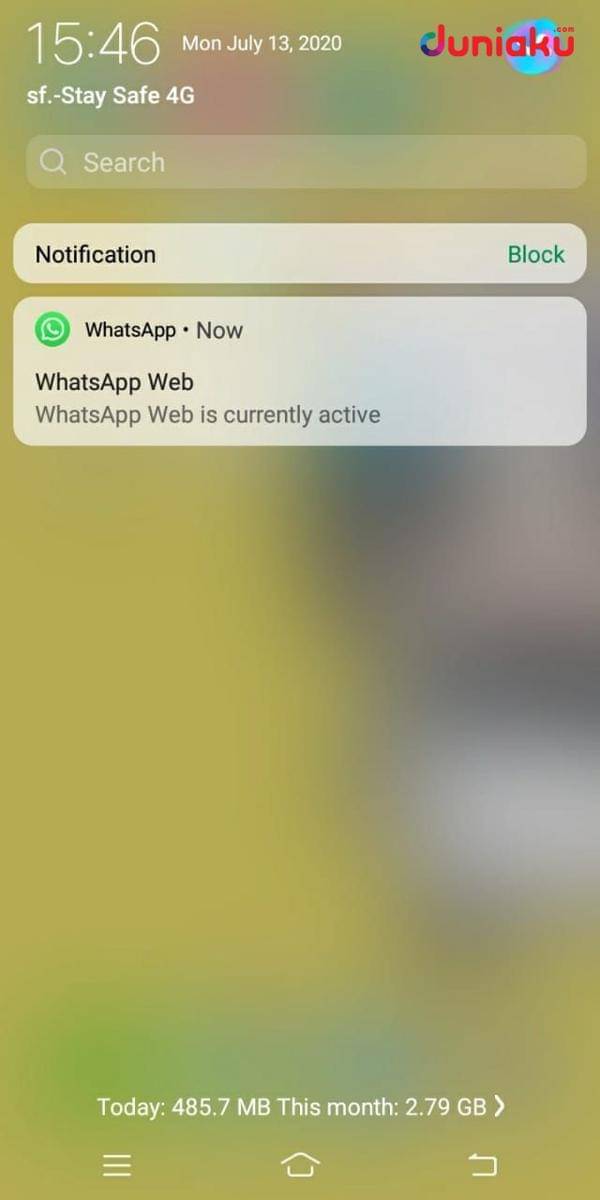Menu notifikasi ponsel. duniaku.com/Adhitya Daniel