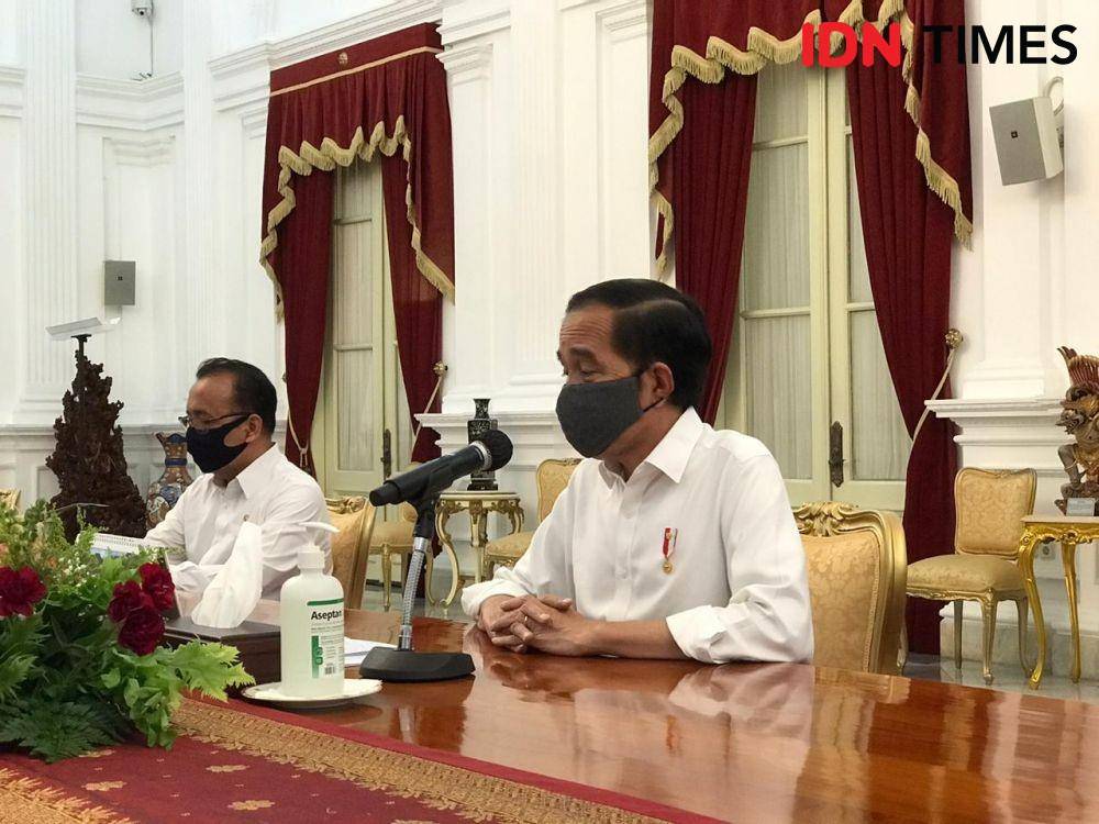 Presiden Jokowi di Istana Merdeka, Senin (13/7/2020) (IDN Times/Teatrika Handiko Putri)
