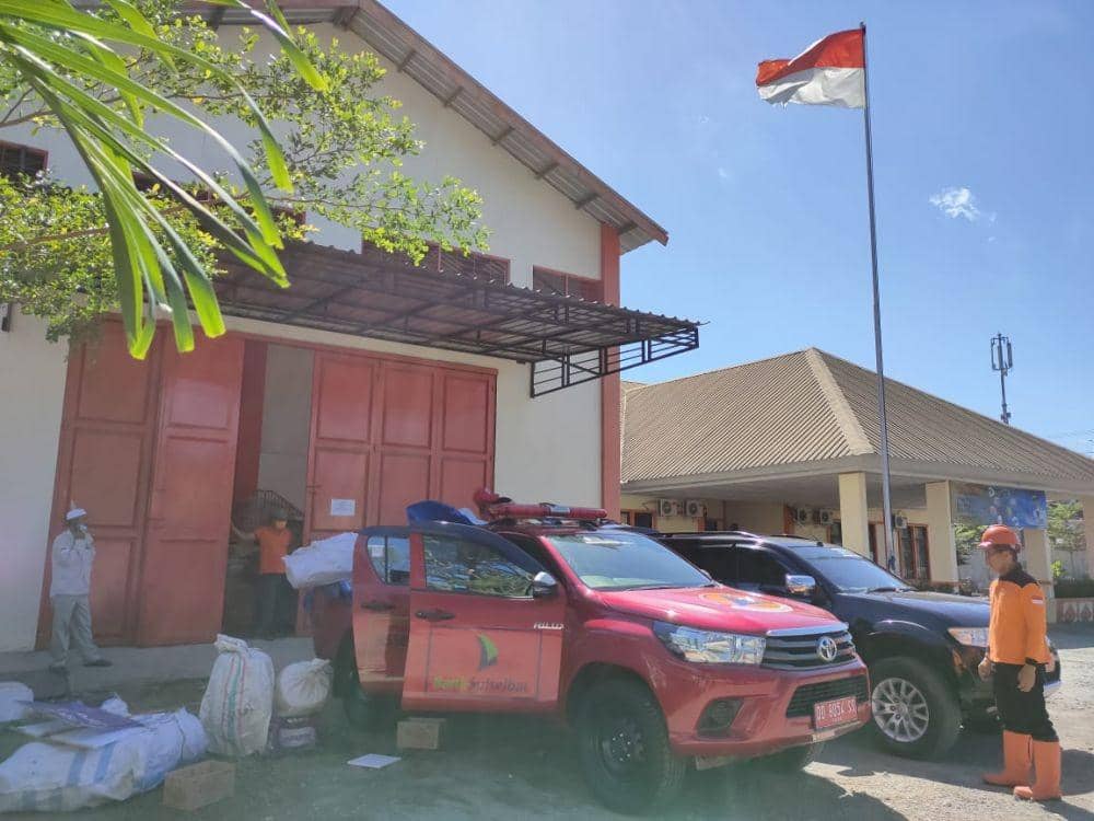 Bantuan logistik yang dikirimkan Pemprov Sulsel ke Masamba, Selasa (14/7/2020). Humas Pemprov Sulsel