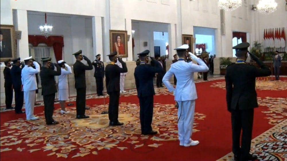 Prasetya Perwira TNI dan Kepolisian Negara Republik Indonesia Tahun 2020, Selasa, (14/7/2020) (Youtube.com/Sekretariat Presiden)