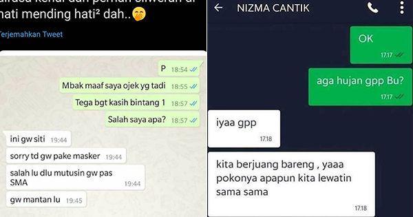 10 Ragam Chat Driver Ojol dengan Costumer, dari Kocak hingga Baper!