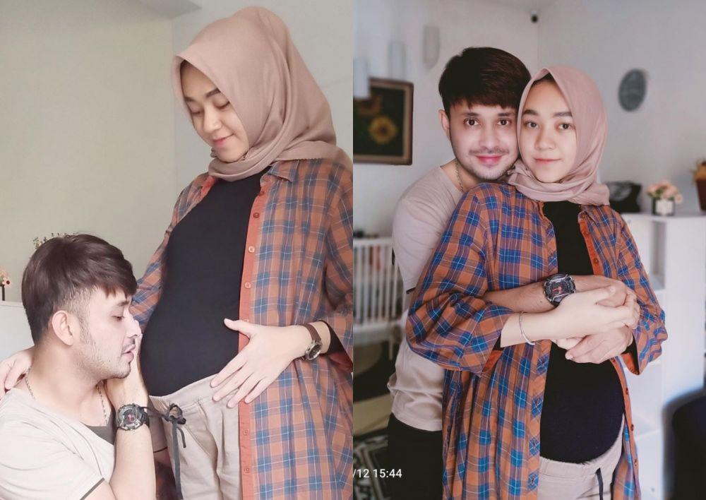 10 Potret Romantis Meidian Maladi dan Istri yang Sedang Hamil Besar