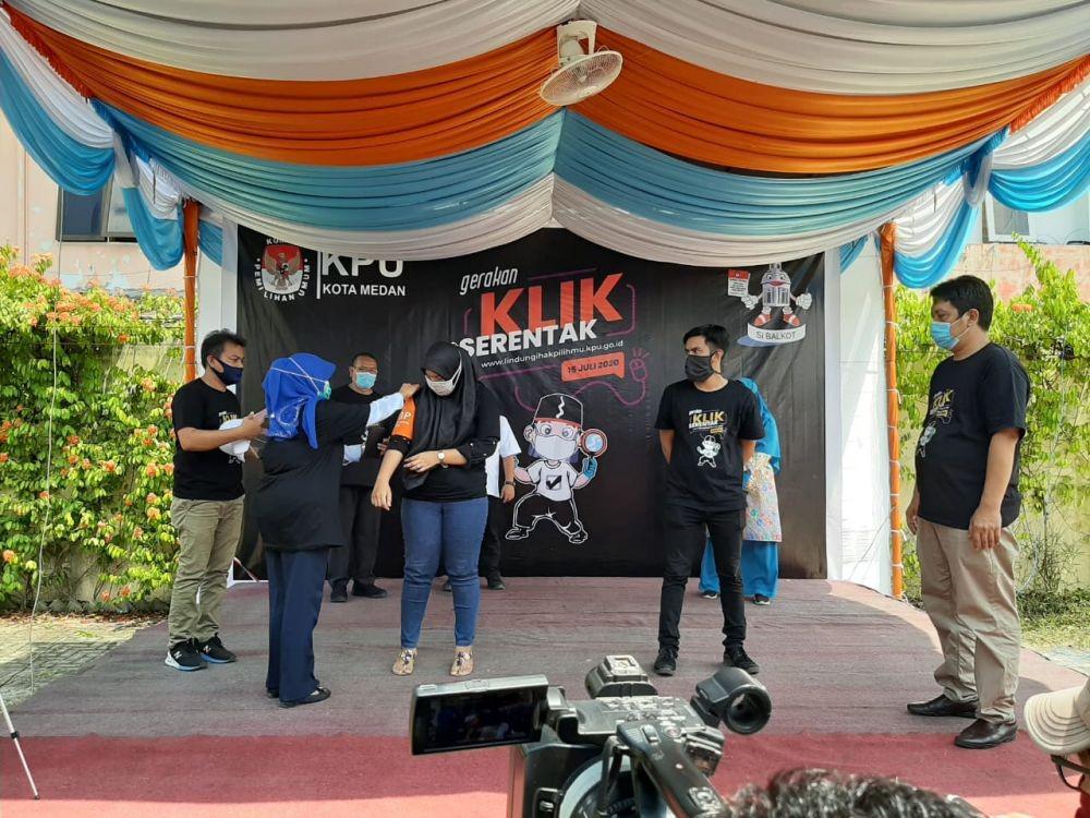 KPU kota Medan bersama PPDP lakukan coklit ditengah pandemik COVID-19 (Dok. Istimewa)