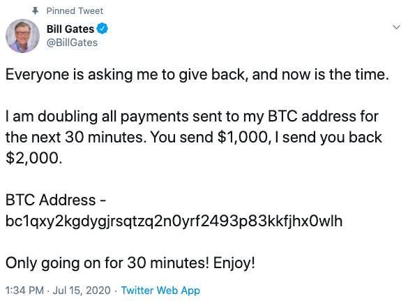 Twitter pendiri Microsoft Bill Gates. twitter.com/BillGates