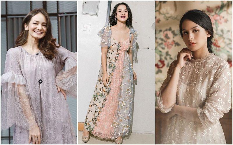 Ide Dress Kain Lace dari Seleb, Anggun dengan Renda Motif Bunga
