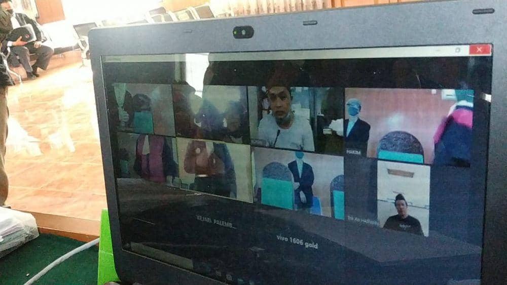 Sidang virtual PN Palembang (IDN Times/Istimewa)
