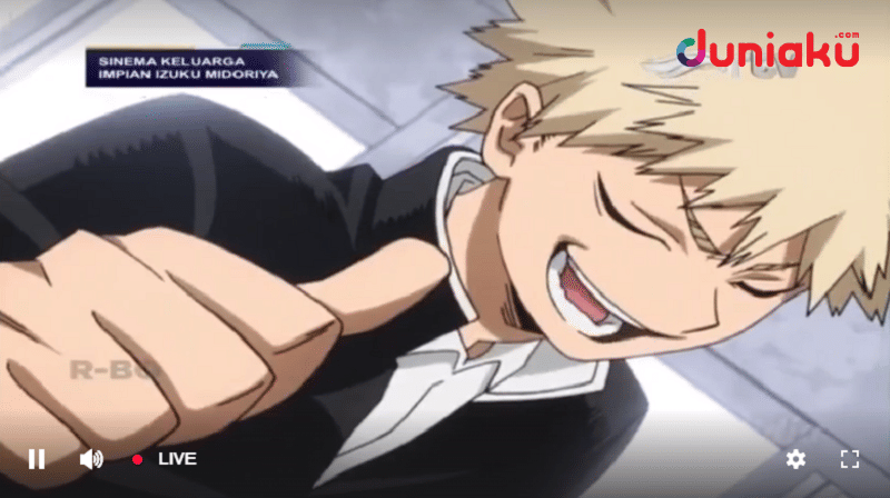 Bakugou di My Hero Academia versi RTV. Tangkapan layar duniaku.com/Adhitya Daniel