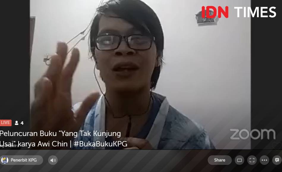 Benny Prawira dalam Diskusi Virtual 'Remaja dan Kesehatan Mental' oleh Penerbit KPG kolaborasi COMMA Books dan Into the Light. 18 Juli 2020. IDN Times/Fajar Laksmita