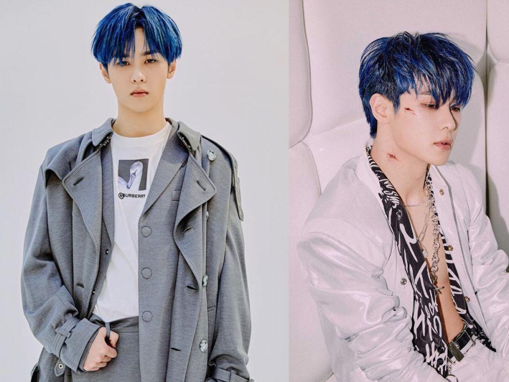 10 Pesona Kun WayV dengan Rambut Biru, Visual Memukau!