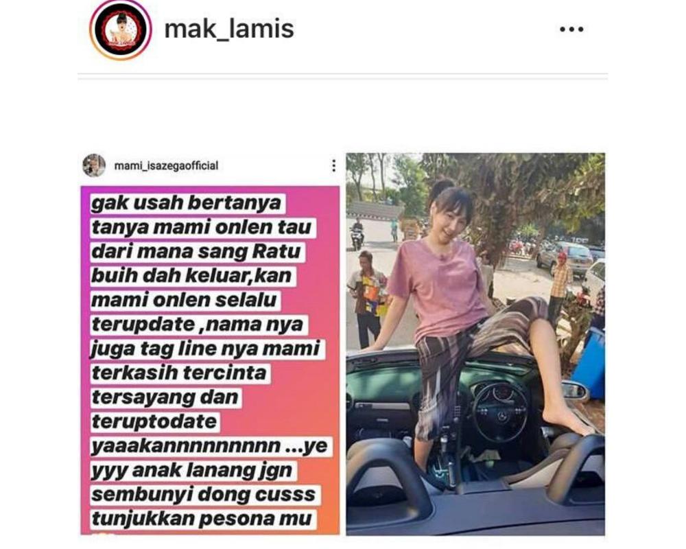 Lucinta Luna diduga bebas keluar dari tempat rehabilitasi (Instagram.com/mak_lamis)