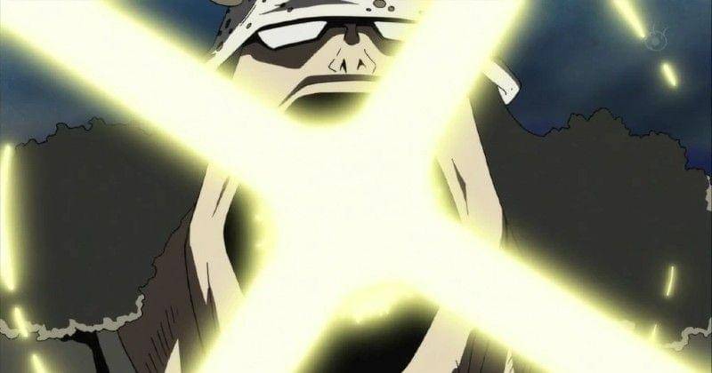 Tembakan laser Pacifista. (Toei Animation/One Piece)